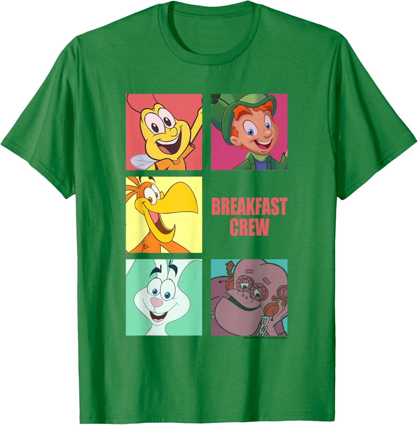 General Mills Monster Cravings Retro Mascots Group Shot T-Shirt - T-Shirt | Irish Green