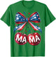 American Bow Mama Mother's Day Mom Women 4th Of July Mama T-Shirt - T-Shirt | Irish Green