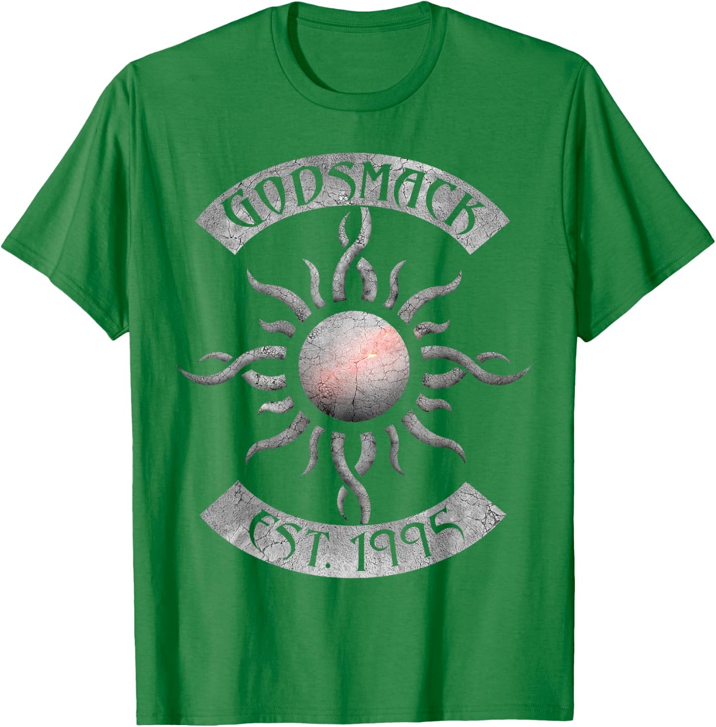 Godsmack – Legends Sun Rocker On White T-Shirt - T-Shirt | Irish Green
