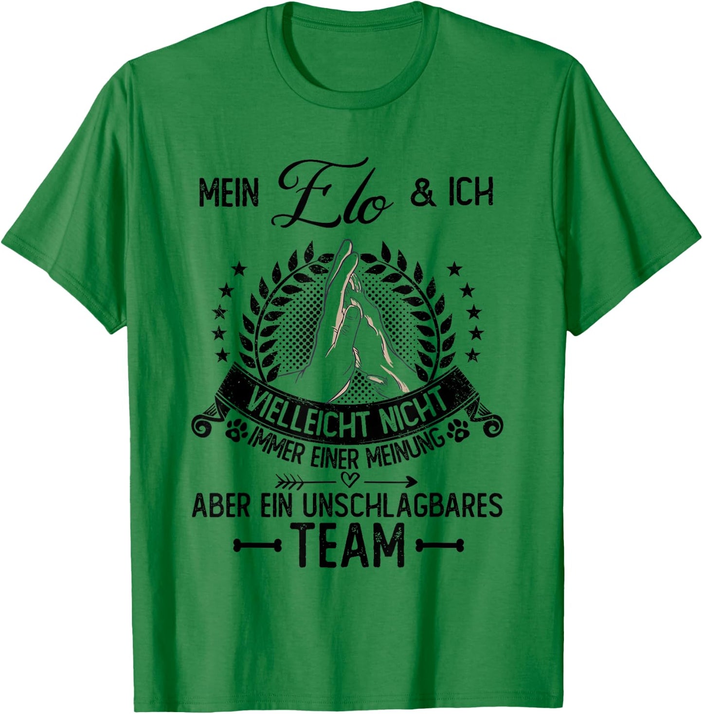 Elo Geschenke & Gassi Outfit | nicht immer einer Meinung | Hund & Hunde , Weiß, S, , Kurzarm, Klassisch, Polyester 100%, Cartoon, Weihnachten, Geburtstag, Hunde, Komfort T-Shirt - T-Shirt | Irish Green