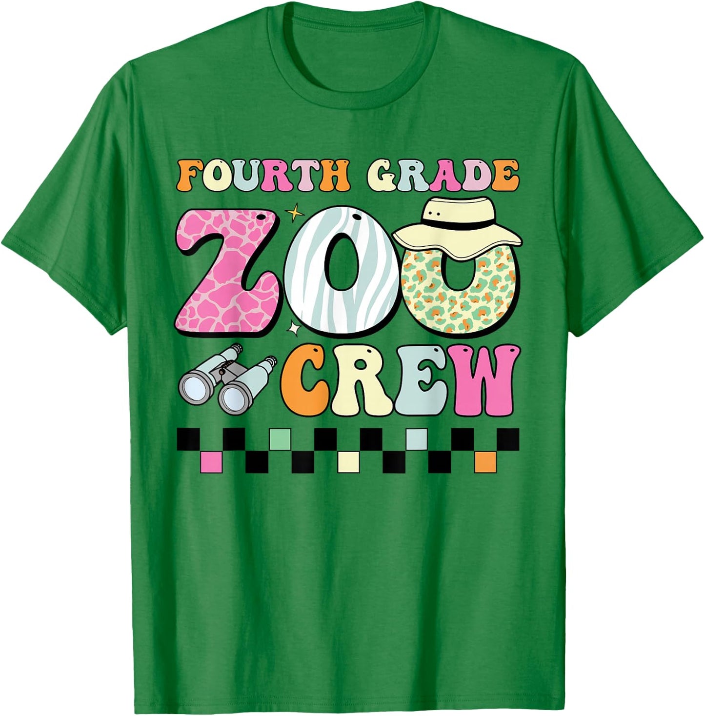 Field Zoo Trip Shirt For Teacher, Fourth Grade Crew T-Shirt - T-Shirt | Irish Green