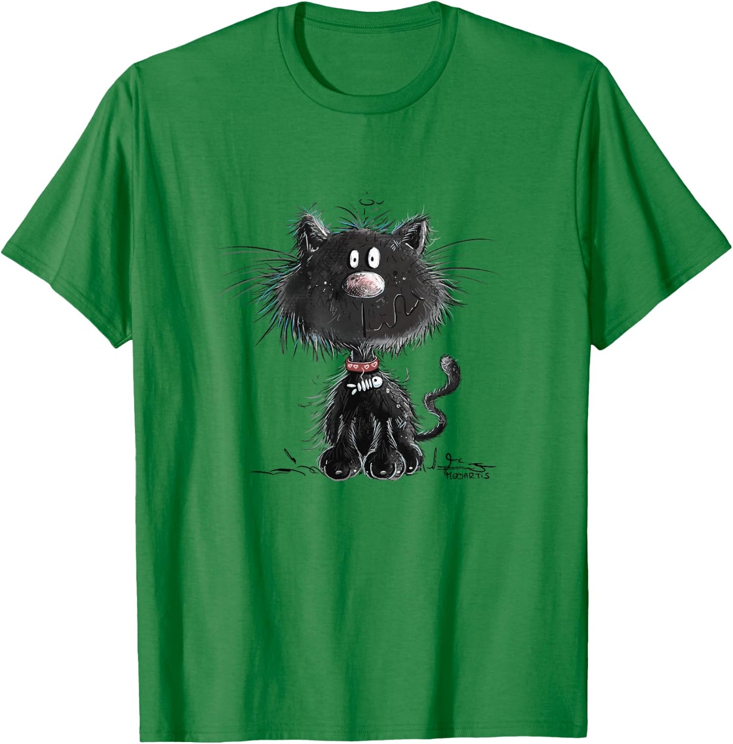 Kleine Schwarze Katze Für Katzen Liebhaber I Katzen T-Shirt - T-Shirt | Irish Green