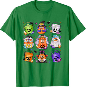 Vintage Funny Halloween Pumpkin Spooky Nuggets Chicken Cute T-Shirt - T-Shirt | Irish Green