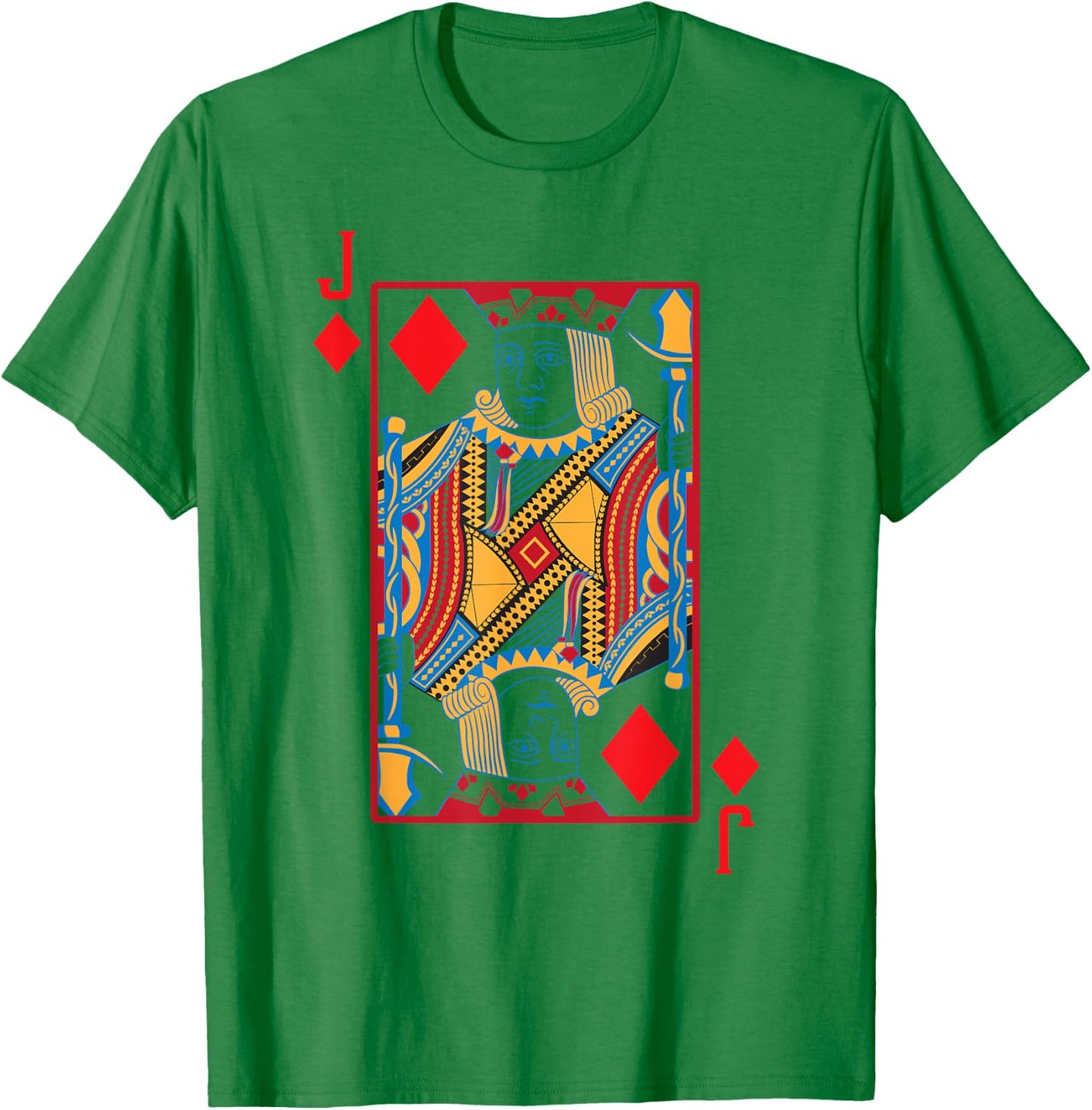 Halloween Playing Card Costume JACK of DIAMONDS shirt T-Shirt - T-Shirt | Irish Green