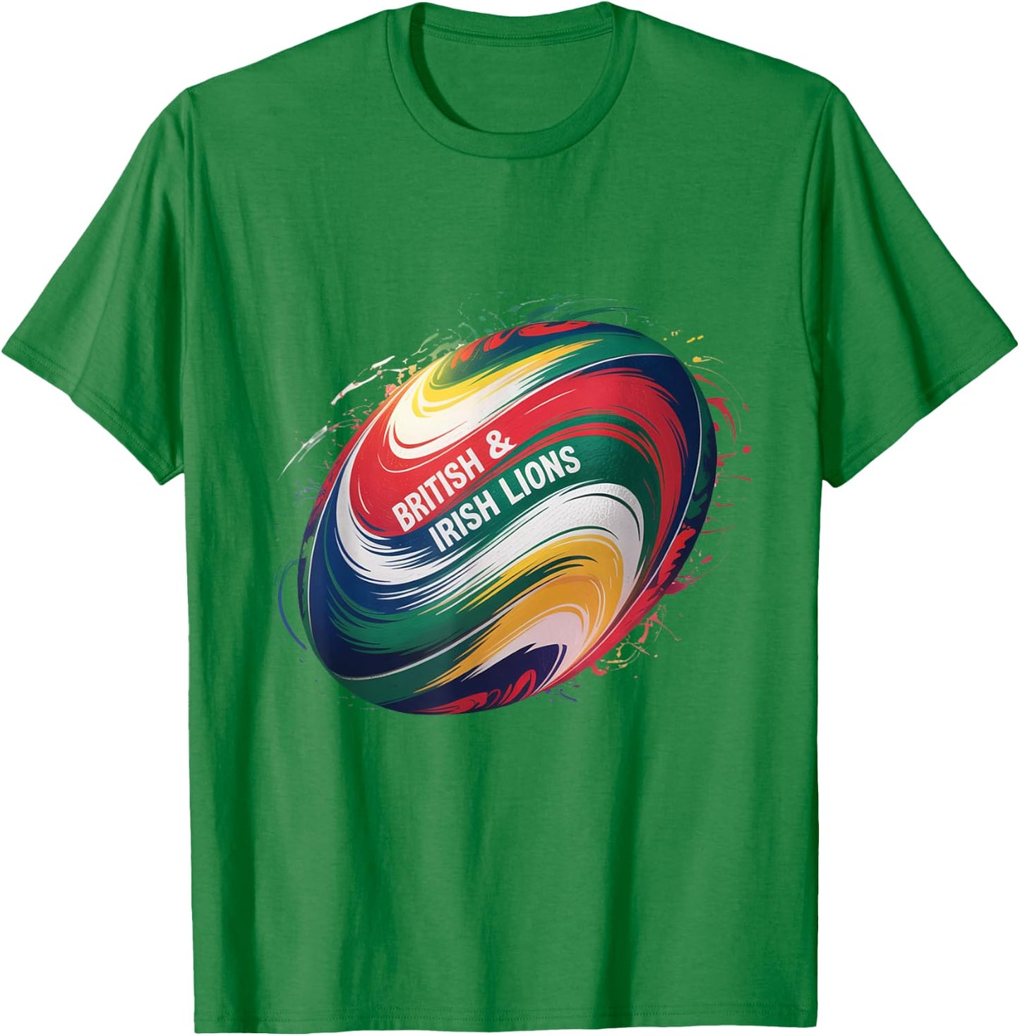 Rugby Lions British Rugby Lions UK Flag Rugby Kids Boys T-Shirt - T-Shirt | Irish Green