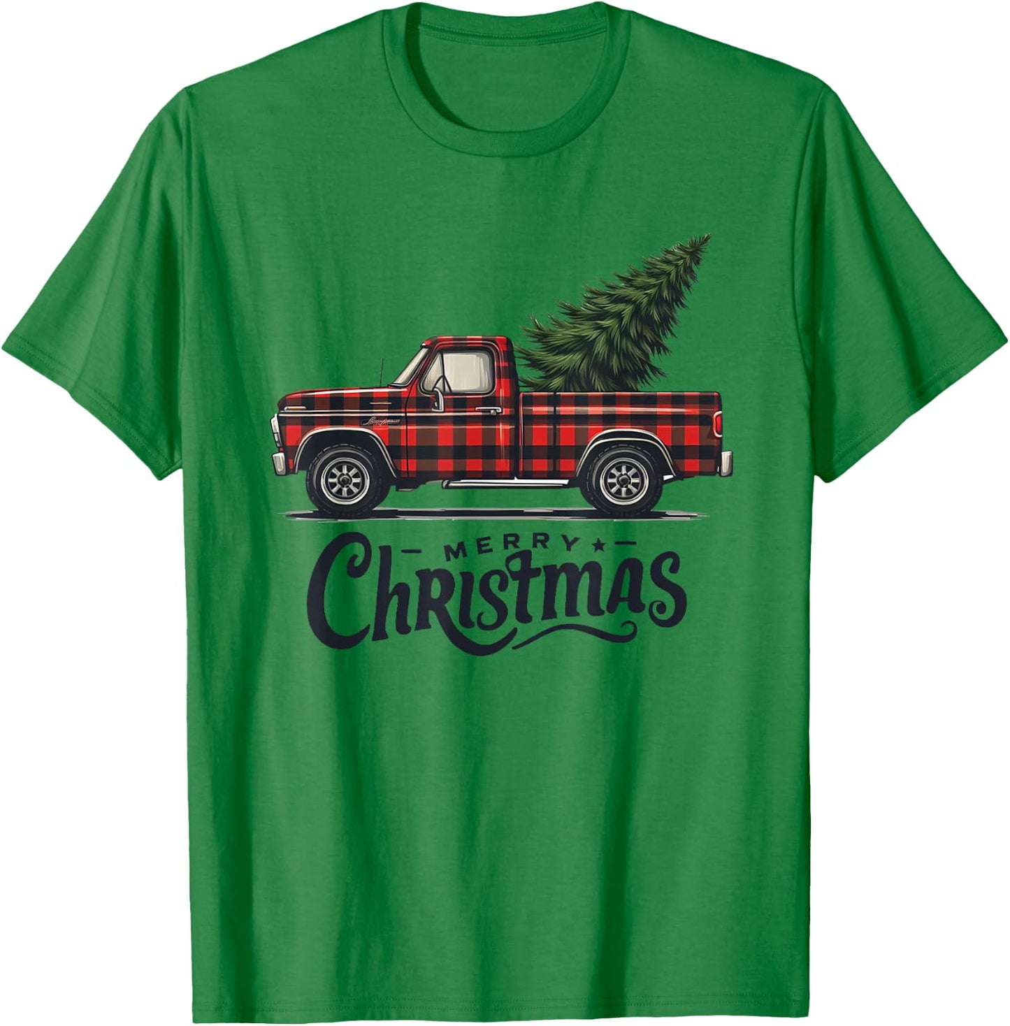 Buffalo Bliss Plaid Haul Holiday Christmas Tree Edition T-Shirt - T-Shirt | Irish Green