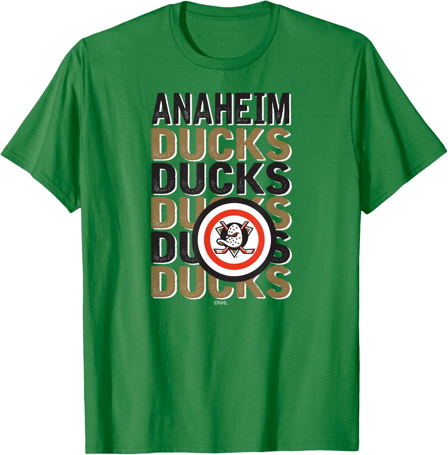 Anaheim Ducks Repeat Orange Officially Licensed T-Shirt - T-Shirt | Irish Green