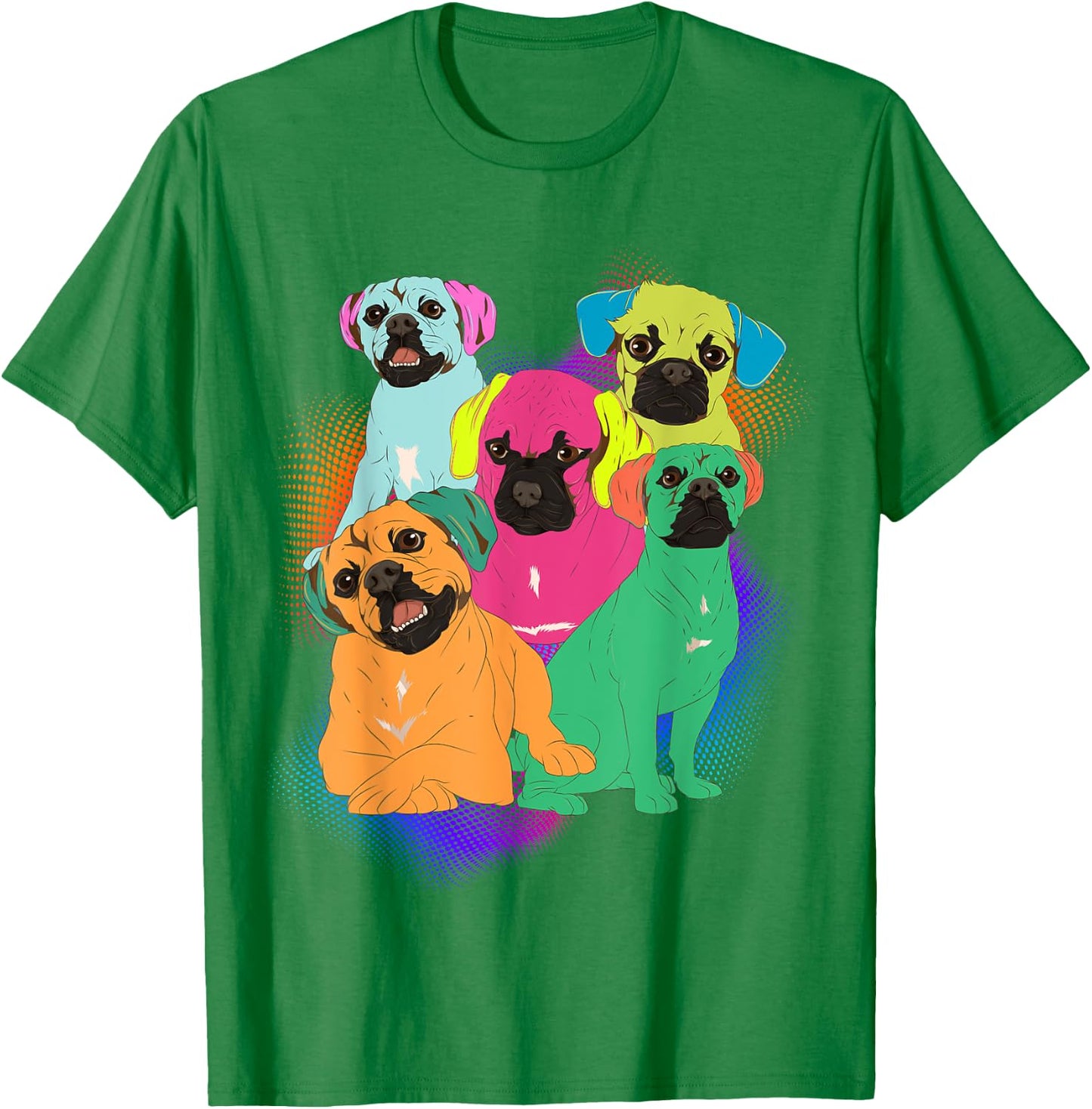 Colorful Dog Owner Puggle Lover Animal Pet Parent Puggle T-Shirt - T-Shirt | Irish Green