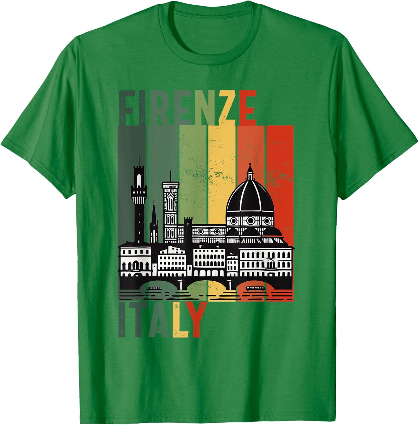 Souvenirs From Firenze Italy With Italian Vintage Florence T-Shirt - T-Shirt | Irish Green