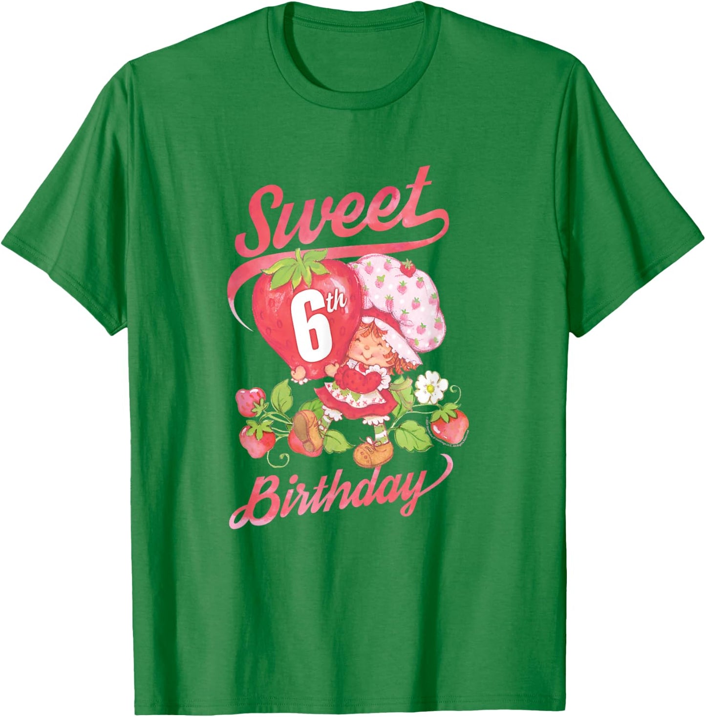 Strawberry Shortcake Vintage Sweet 6th Birthday T-Shirt - T-Shirt | Irish Green