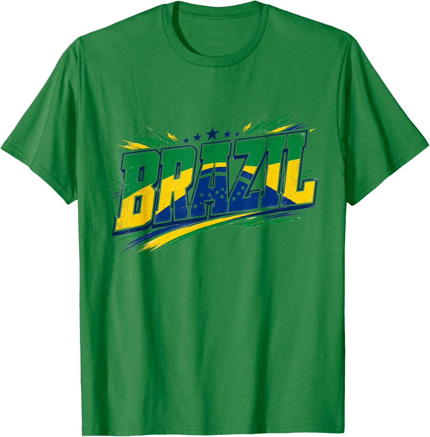 Brazil Flag Graphic Patriotic Brazilian T-Shirt - T-Shirt | Irish Green