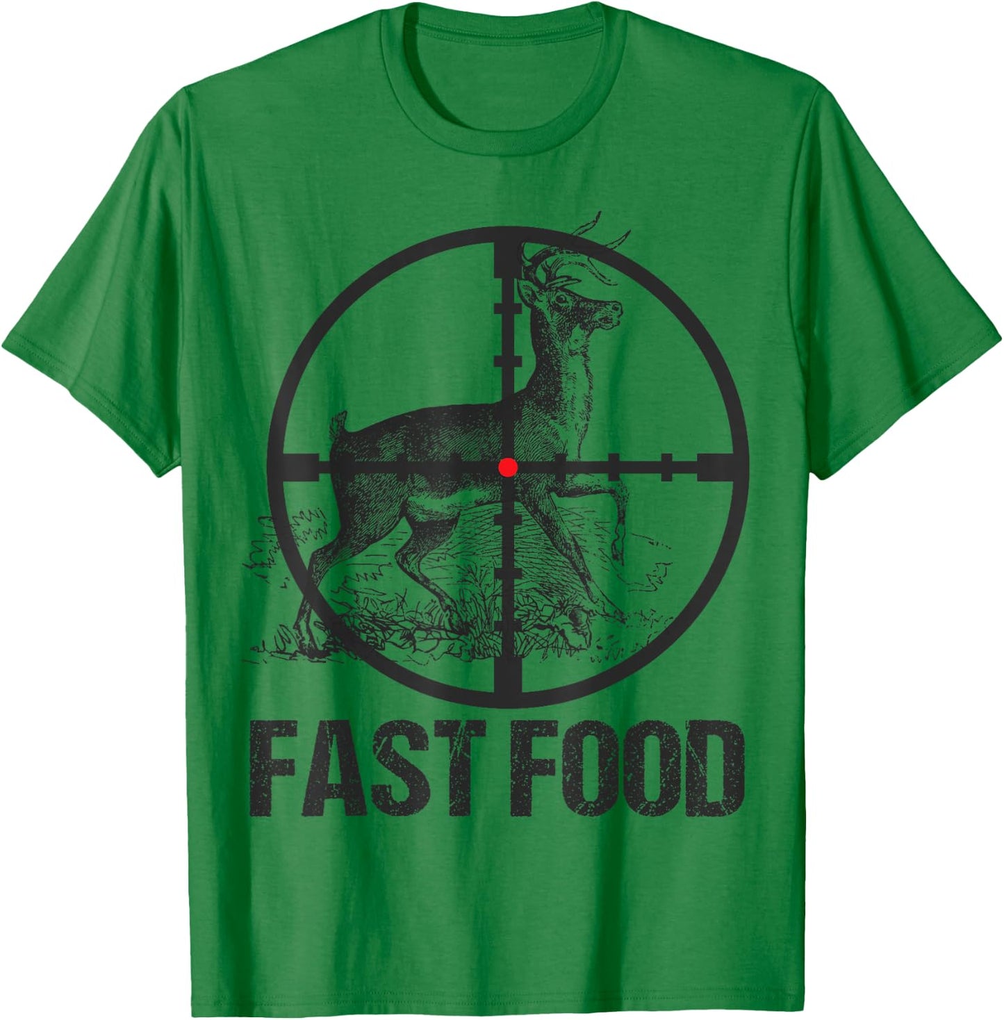 Men Deer Hunting Hunter Funny Whitetail Deer Fast Food Youth T-Shirt - T-Shirt | Irish Green