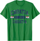 Croatia Hrvatska Flag Zagreb Croatian Jersey Retro T-Shirt - T-Shirt | Irish Green