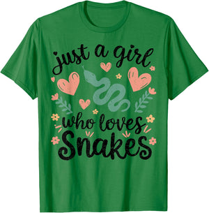 Snake Handler Girl Snake Woman Snake T-Shirt - T-Shirt | Irish Green