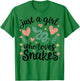 Snake Handler Girl Snake Woman Snake T-Shirt - T-Shirt | Irish Green