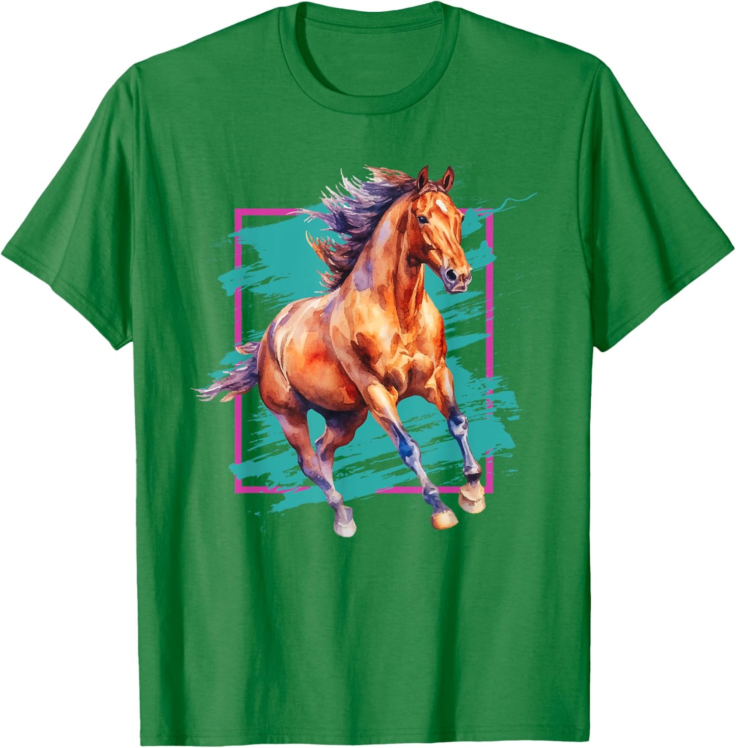 Horse Vintage y2k 90s Aesthetic Retro 2000s T-Shirt - T-Shirt | Irish Green