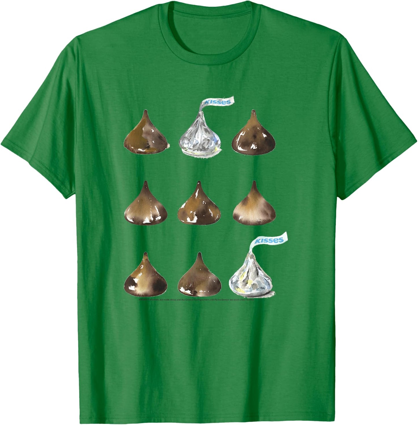 Hershey's Kisses Multiple Grid Design T-Shirt - T-Shirt | Irish Green