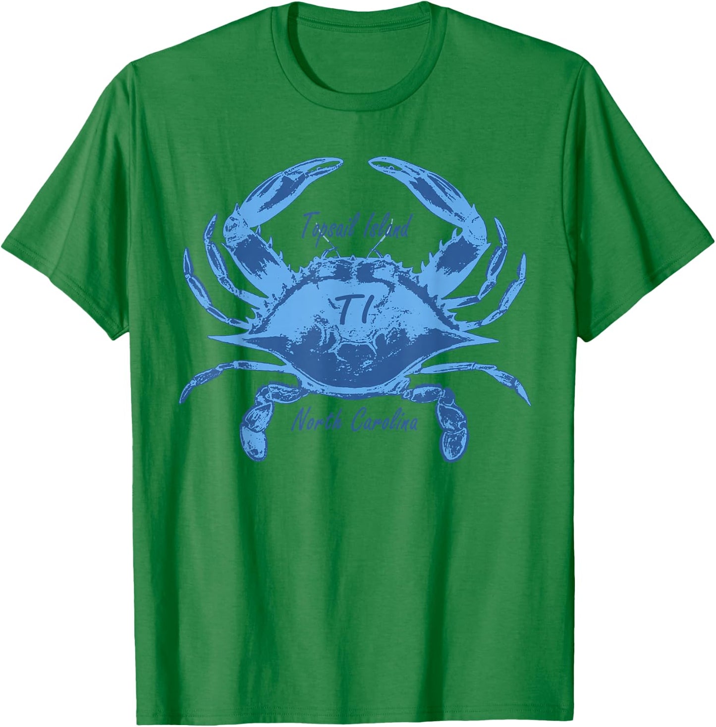 Topsail Island North Carolina Topsail Beach Lover Crab T-Shirt - T-Shirt | Irish Green