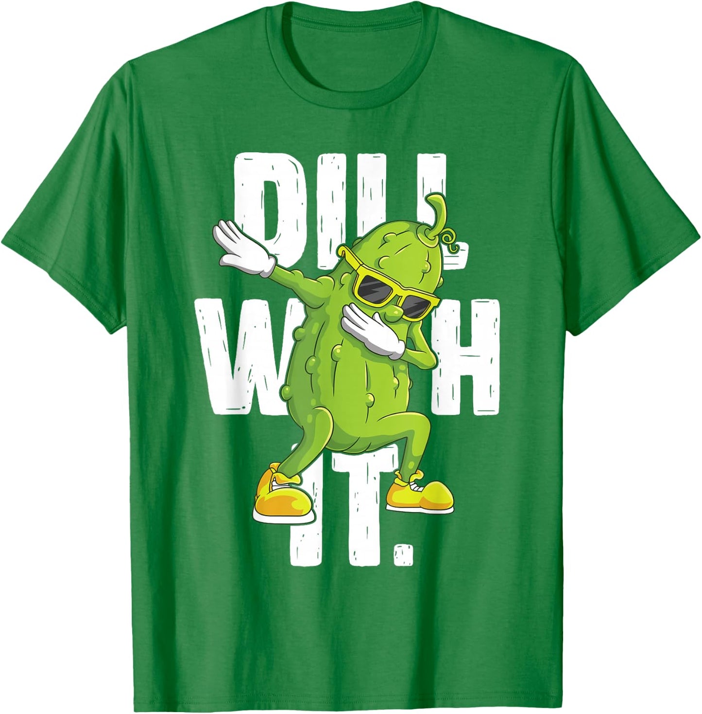 Dill with It Pickle Dabbing Halloween Cucumber Costume Party T-Shirt - T-Shirt | Irish Green