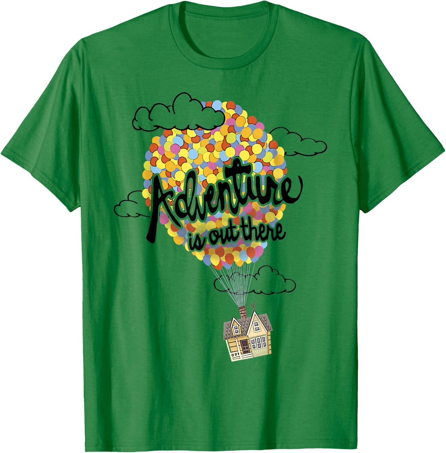Disney Pixar Up Adventure Is Out There House Balloon Graphic T-Shirt - T-Shirt | Irish Green