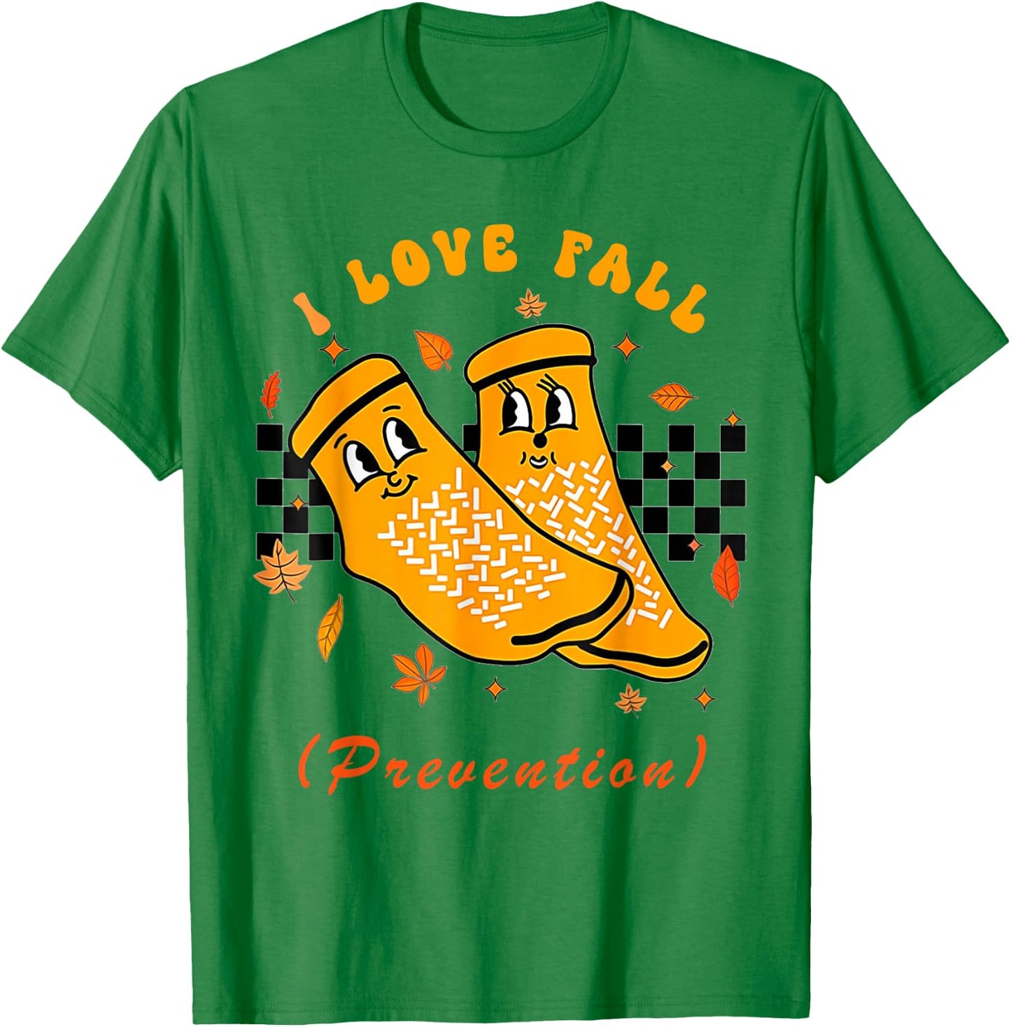 I Love Fall Prevention Fall Physical Therapy T-Shirt - T-Shirt | Irish Green