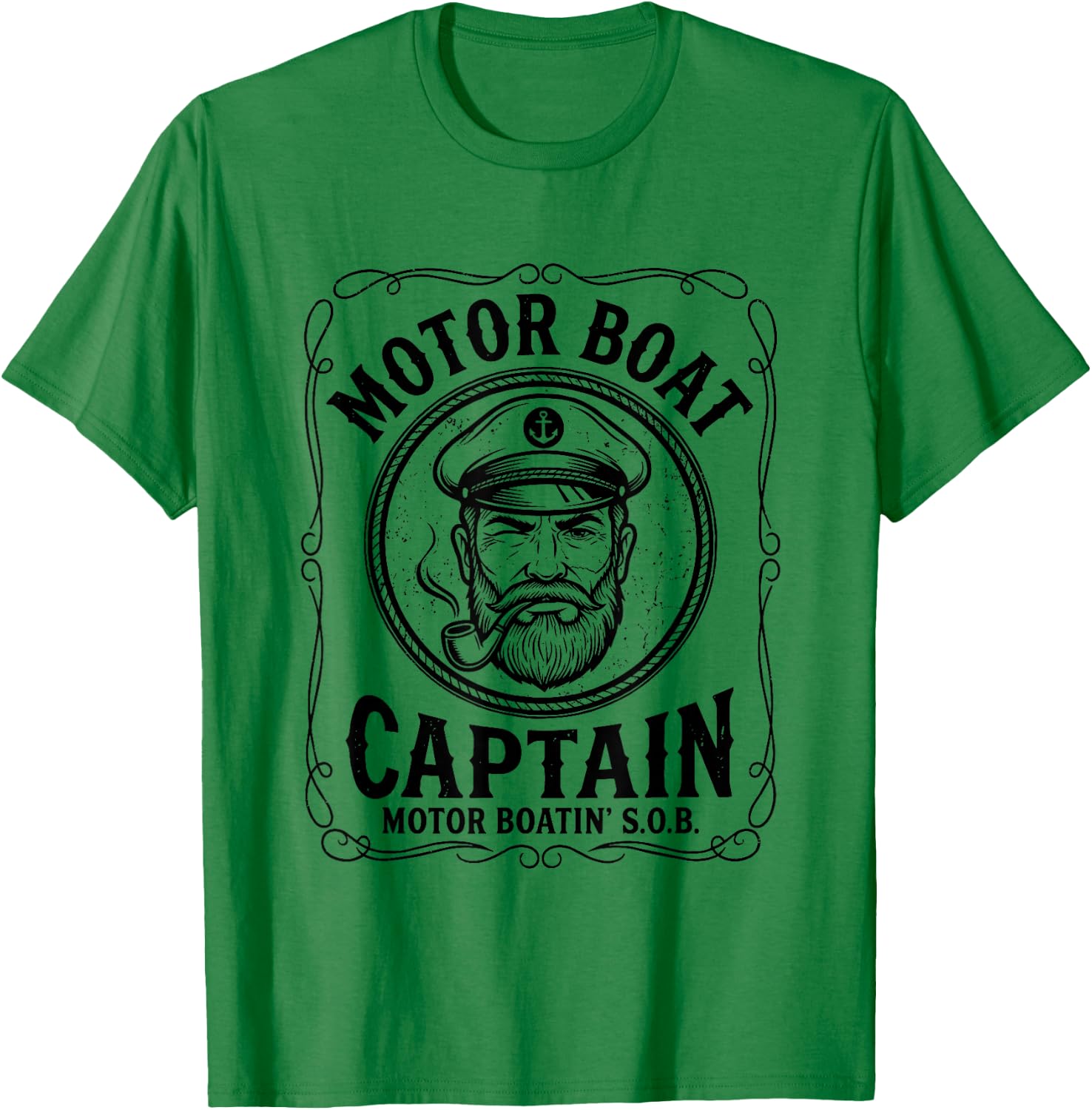 Motor Boat Captain - Funny Boating Sailing Pontoon Boat T-Shirt - T-Shirt | Irish Green