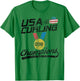 USA Red White and Blue Curling T Shirt 2018 Champion T-Shirt - T-Shirt | Irish Green