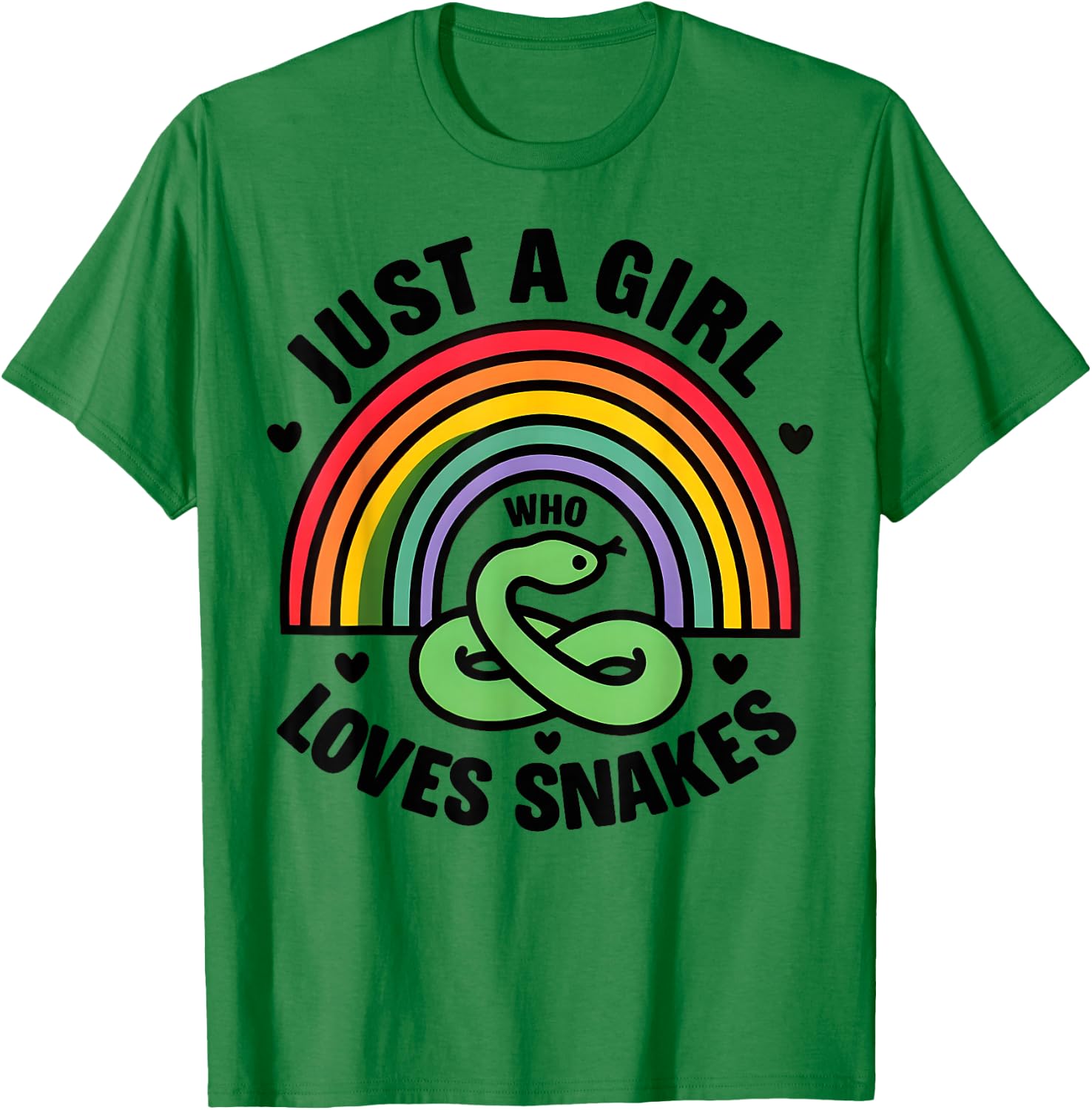 Girl Snake I Women Snake Lover I Snake T-Shirt - T-Shirt | Irish Green