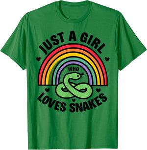 Girl Snake I Women Snake Lover I Snake T-Shirt - T-Shirt | Irish Green