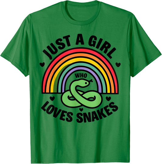 Girl Snake I Women Snake Lover I Snake T-Shirt - T-Shirt | Irish Green