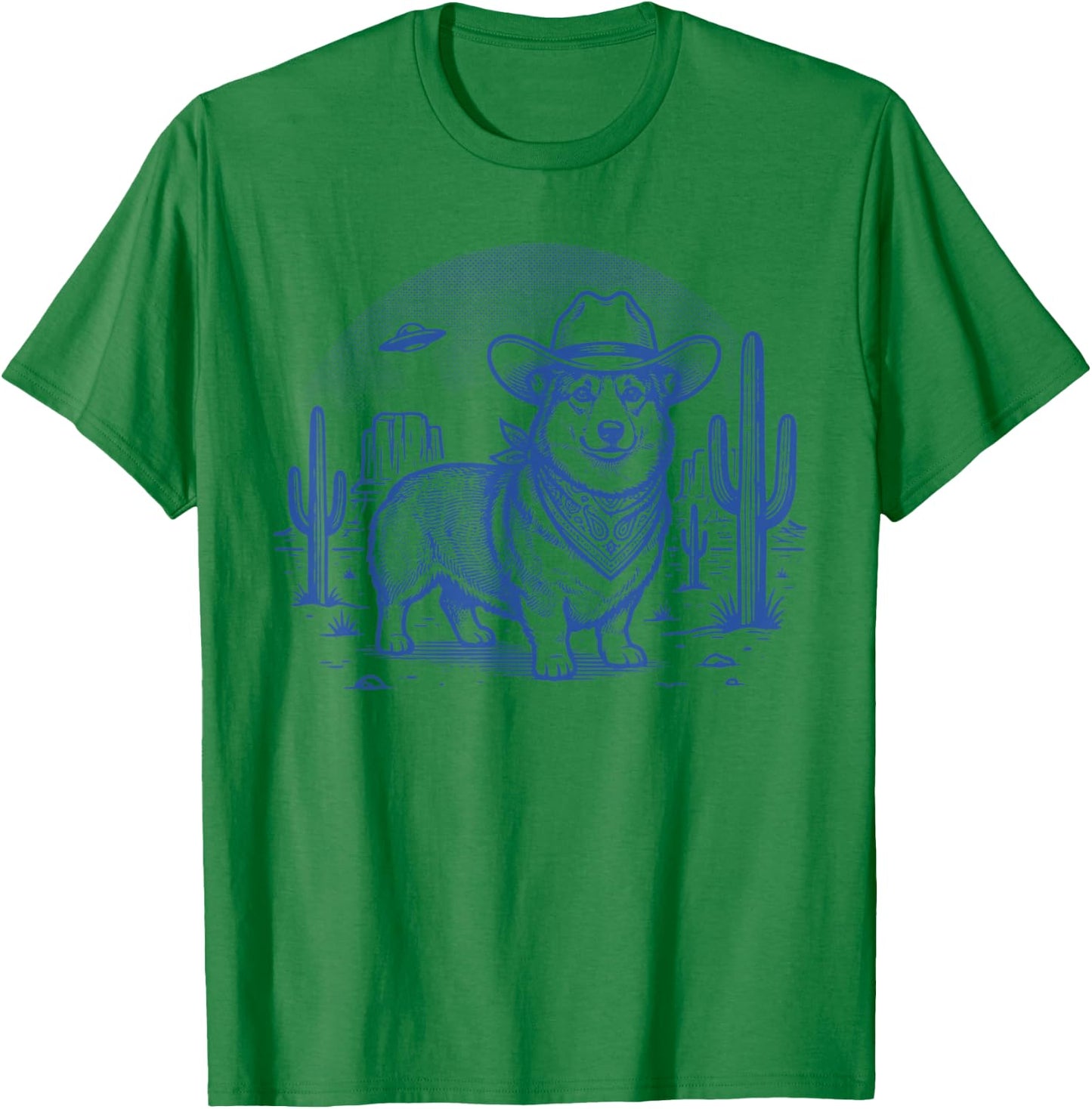Cool Corgi Chien Cowboy Drôle T-Shirt - T-Shirt | Irish Green