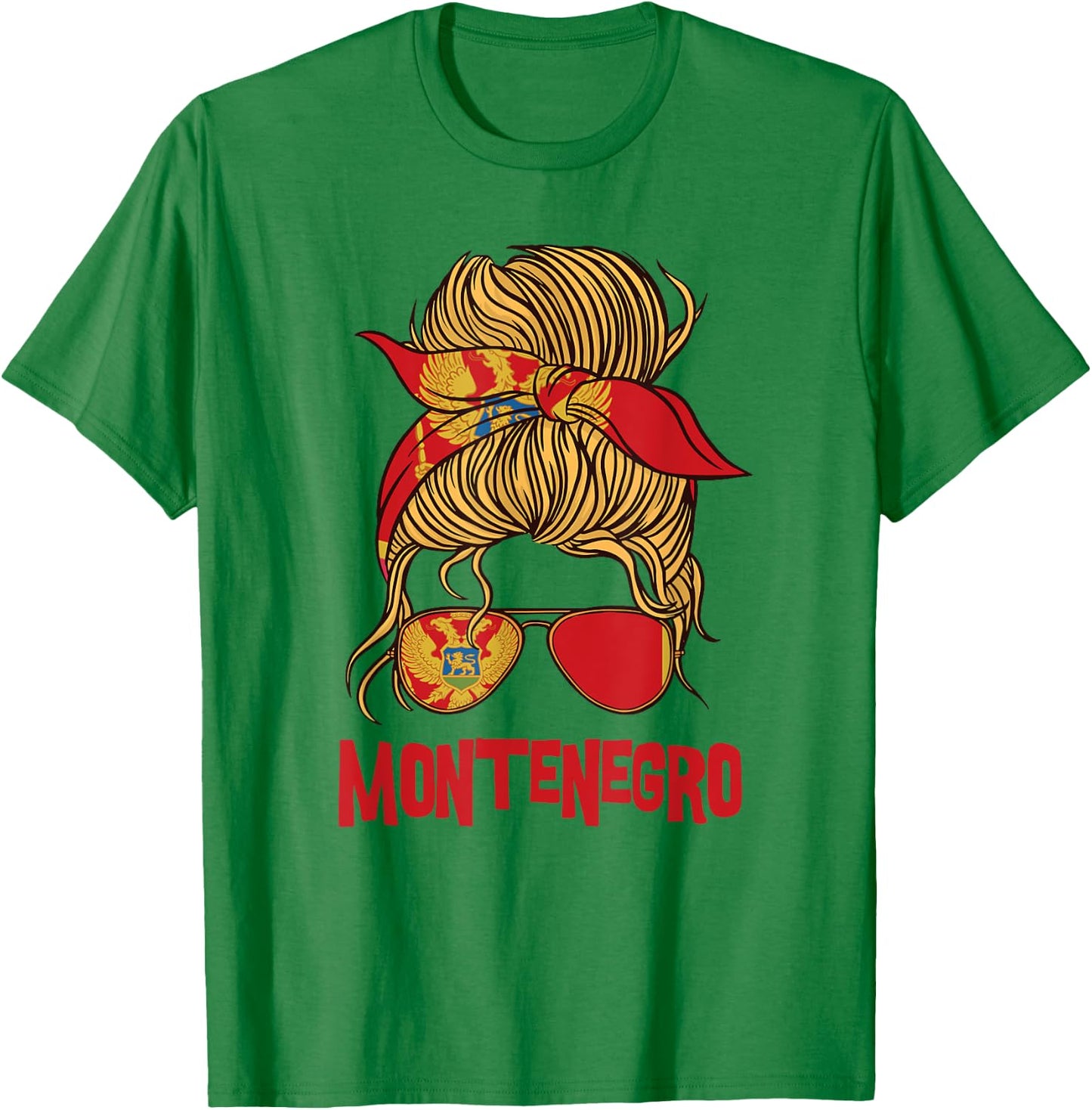 Montenegro für Mädchen Montenegrinische Flagge für Frauen Montenegro T-Shirt - T-Shirt | Irish Green