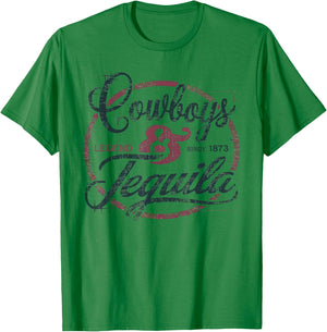 Cowboys And Tequila Lovers Funny Cinco de Mayo Best Tequila T-Shirt - T-Shirt | Irish Green