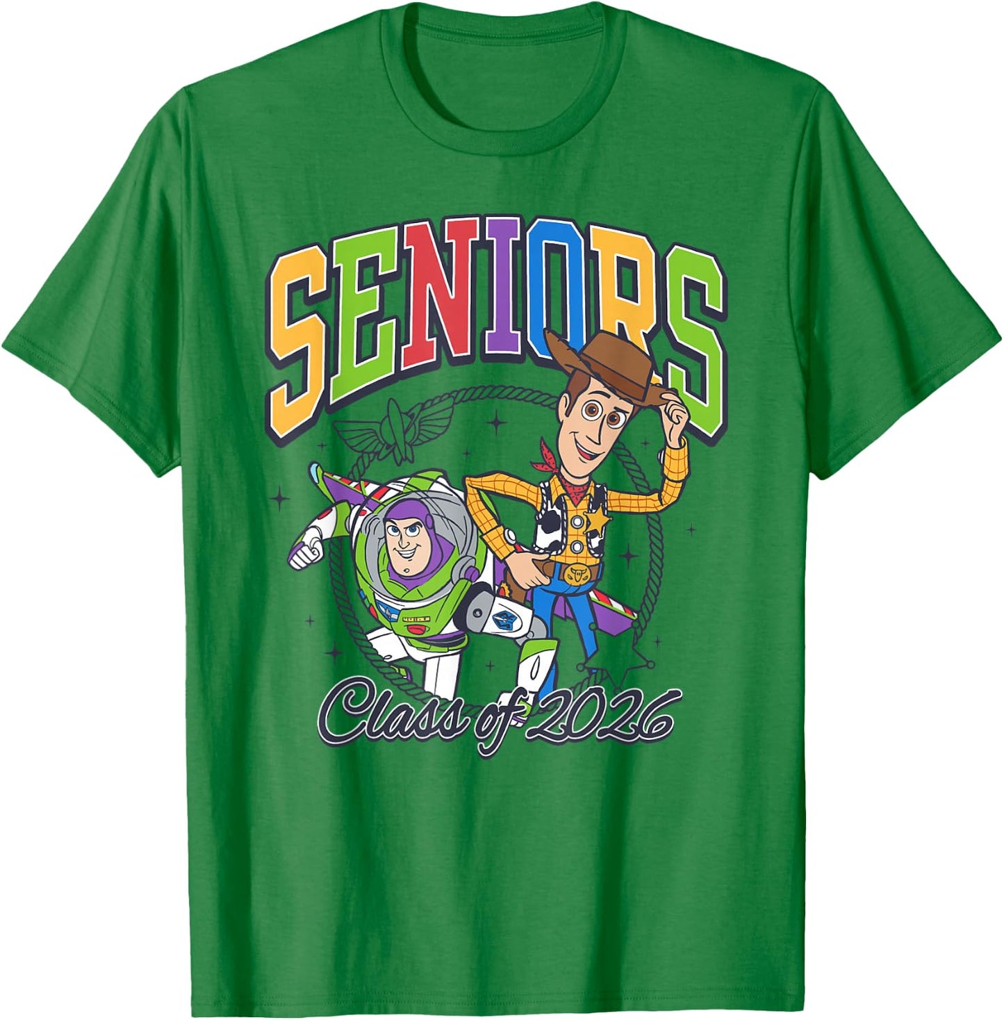Disney Pixar Toy Story Graduation Seniors Class of 2026 T-Shirt - T-Shirt | Irish Green