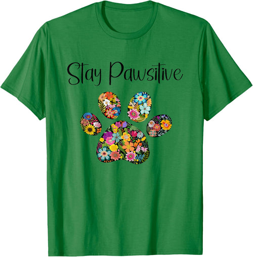 Stay Pawsitive Tierliebhaber mit Pfotenabdruck