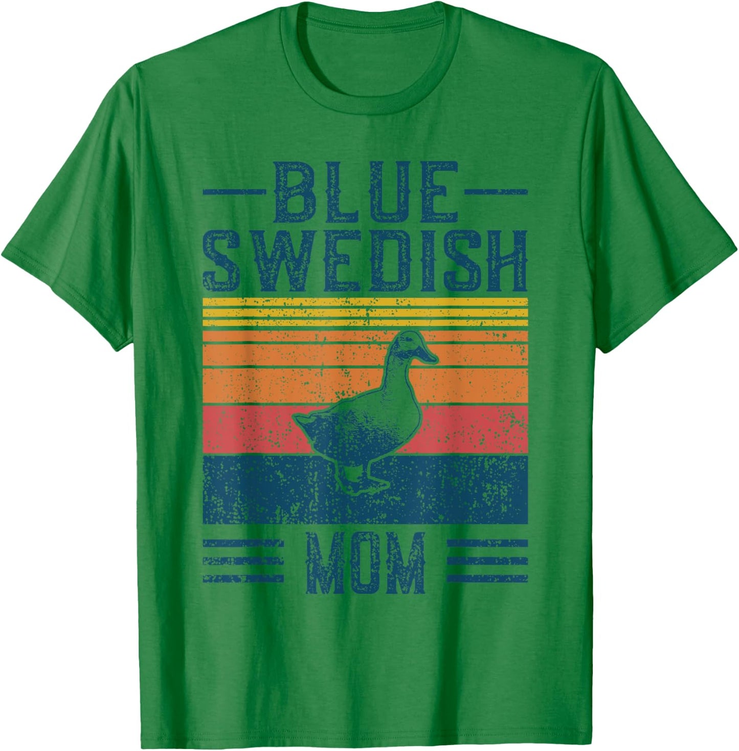 Best Duck Mom Women - Vintage Blue Swedish T-Shirt - T-Shirt | Irish Green