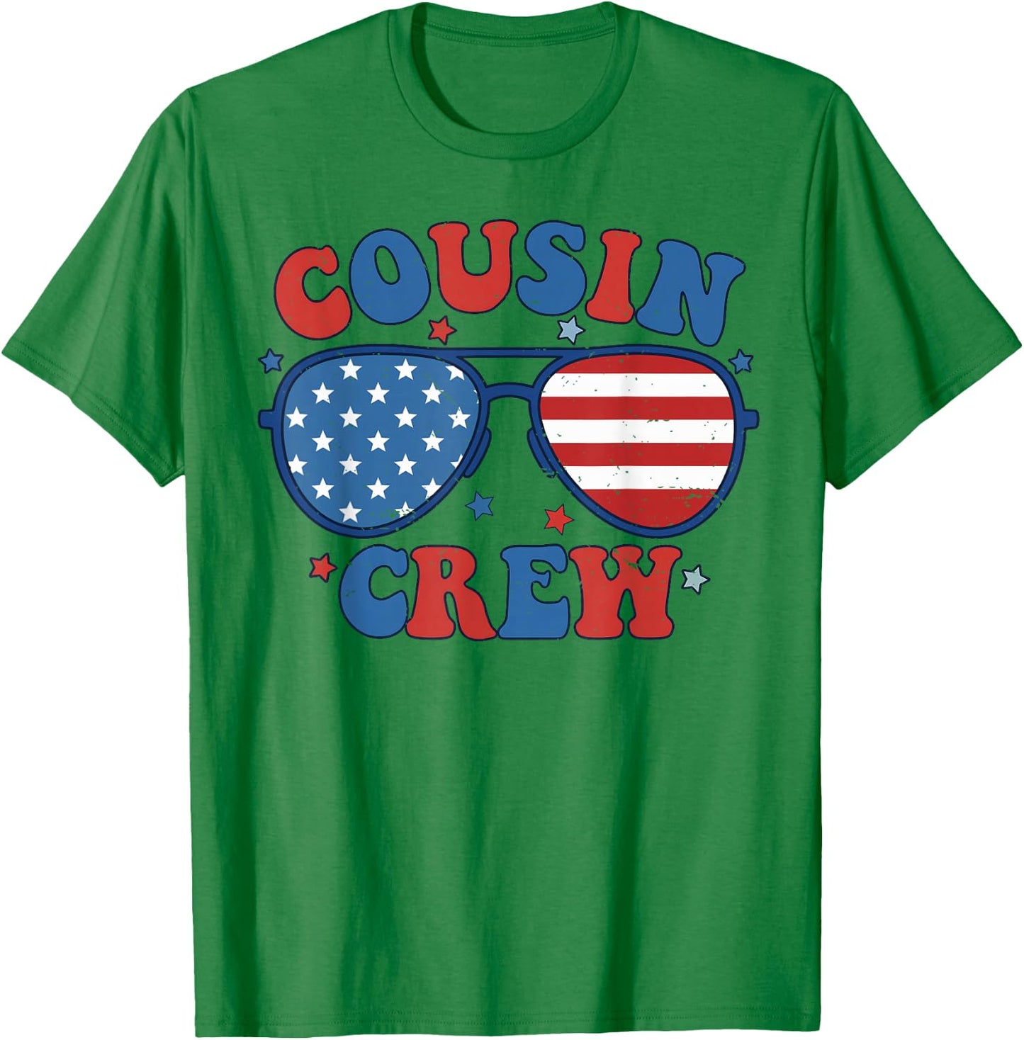 Cousin Crew 4th of July Patriotic American Family Matching T-Shirt - T-Shirt | Irish Green