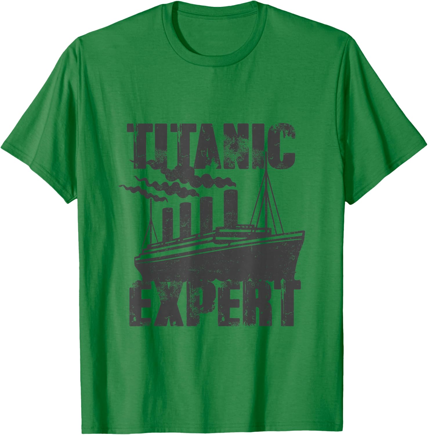 Titanic Expert Girl Boy Titanic Design for Boys and Girls , grey, S T-Shirt - T-Shirt | Irish Green