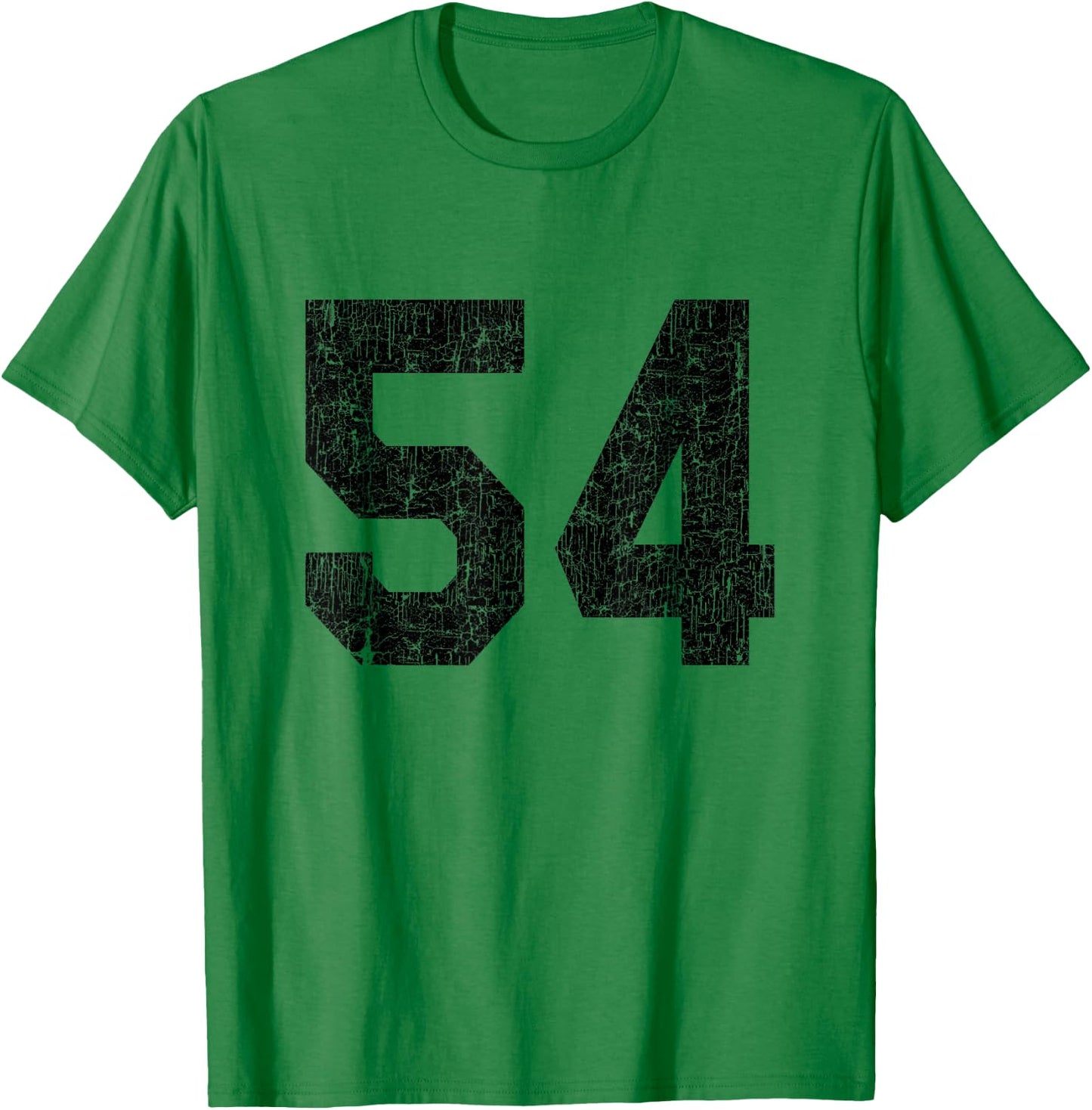 #54 Jersey Uniform Varsity Sports Number, 54th Birthday T-Shirt - T-Shirt | Irish Green