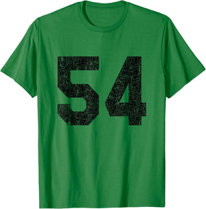 #54 Jersey Uniform Varsity Sports Number, 54th Birthday T-Shirt - T-Shirt | Irish Green