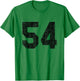 #54 Jersey Uniform Varsity Sports Number, 54th Birthday T-Shirt - T-Shirt | Irish Green