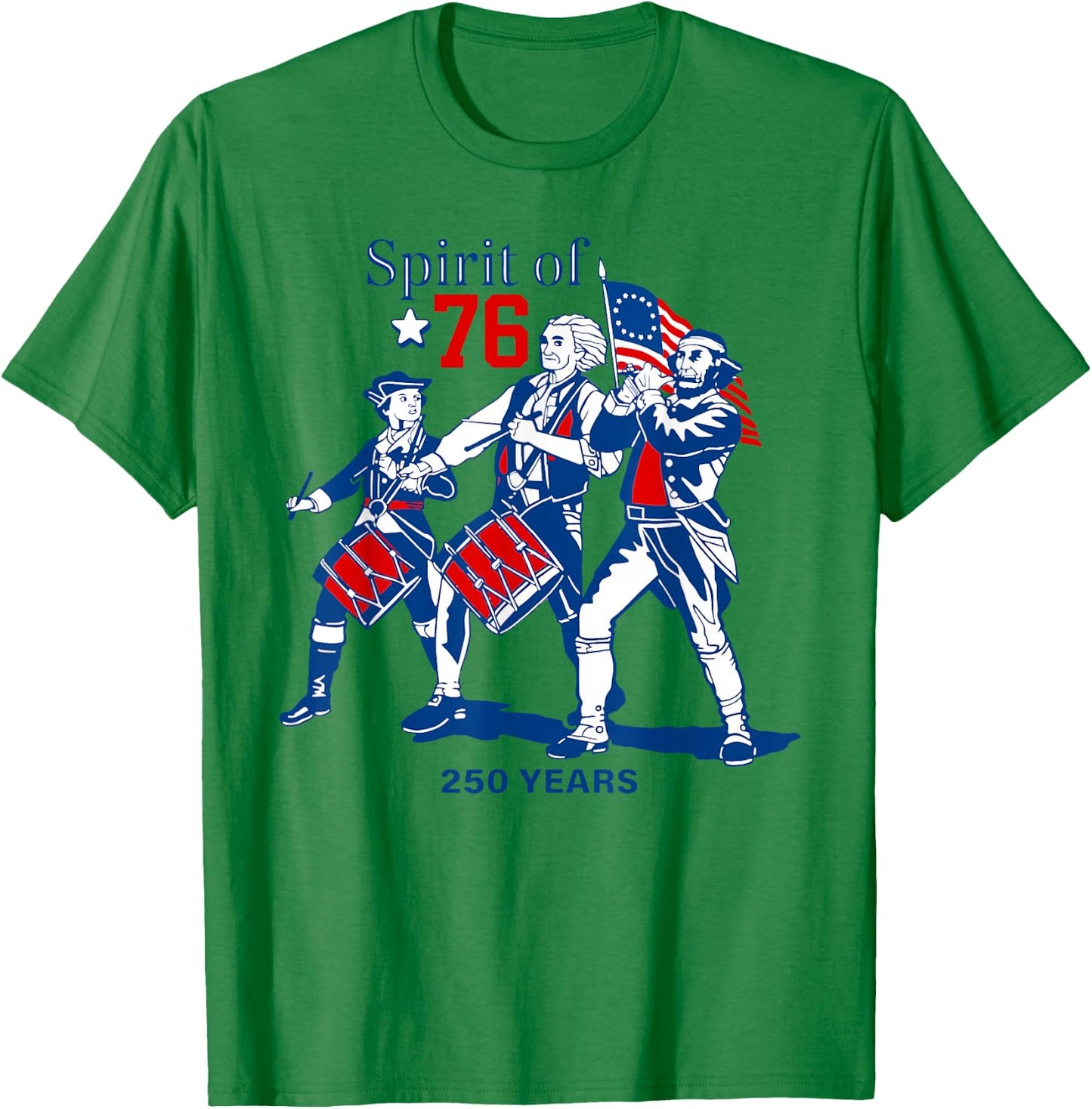 Spirit of 1776 250 Years Presidents 4th of July American USA T-Shirt - T-Shirt | Irish Green