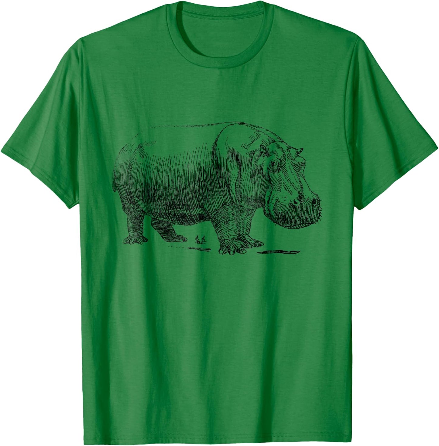 Love Heart Hippos Silhouette Hippo Spirit Animal T-Shirt - T-Shirt | Irish Green