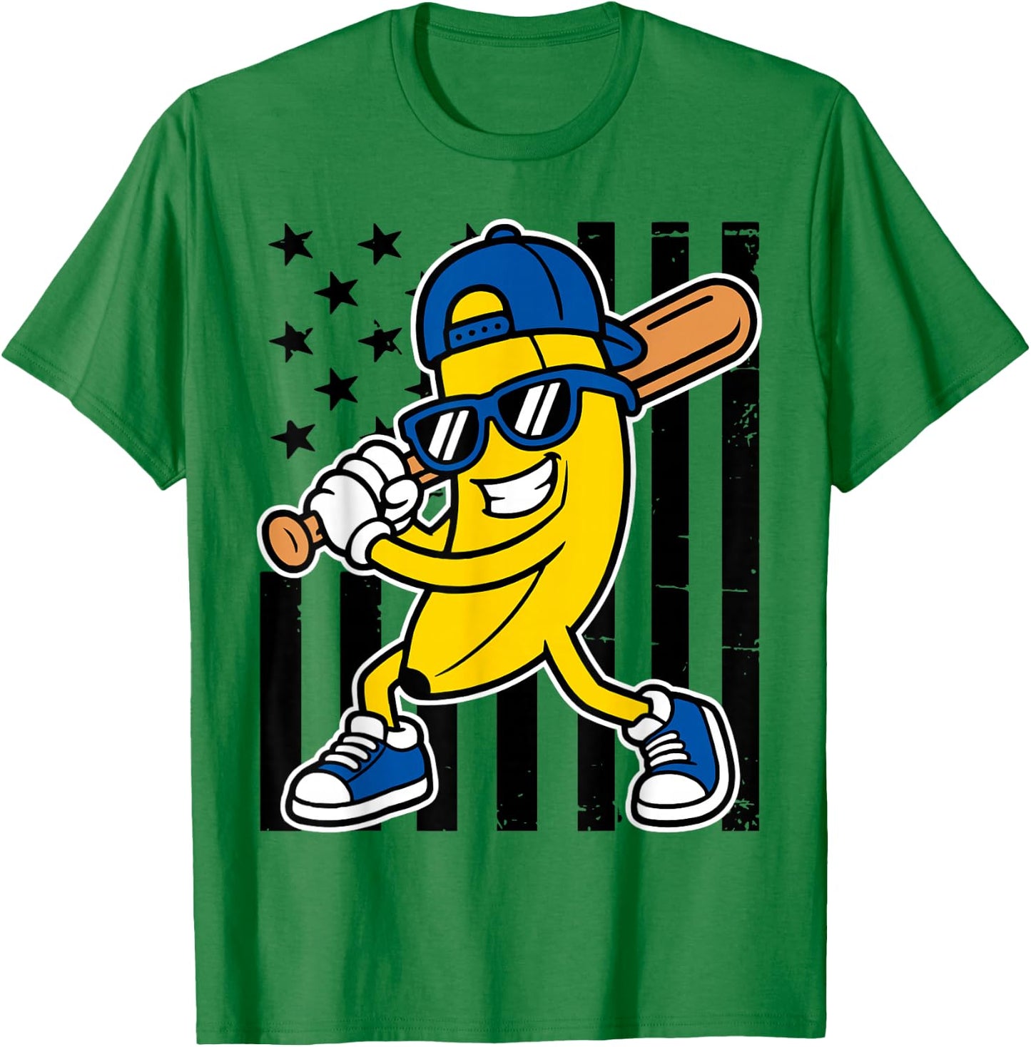 Banana Funny Cartoon Kids Youth Boys Girls T-Shirt - T-Shirt | Irish Green