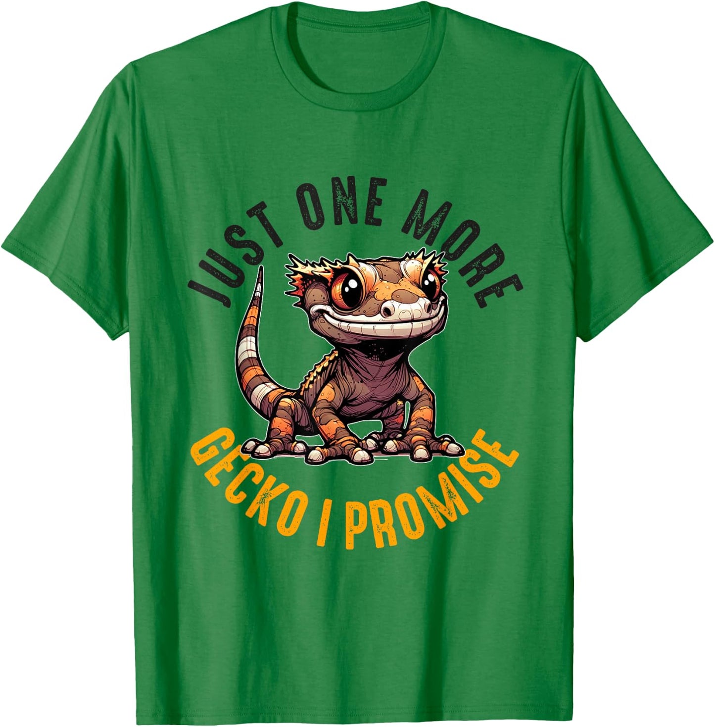 Crested Gecko Men Women Lizard Eyelash Gecko Herpetologist T-Shirt - T-Shirt | Irish Green