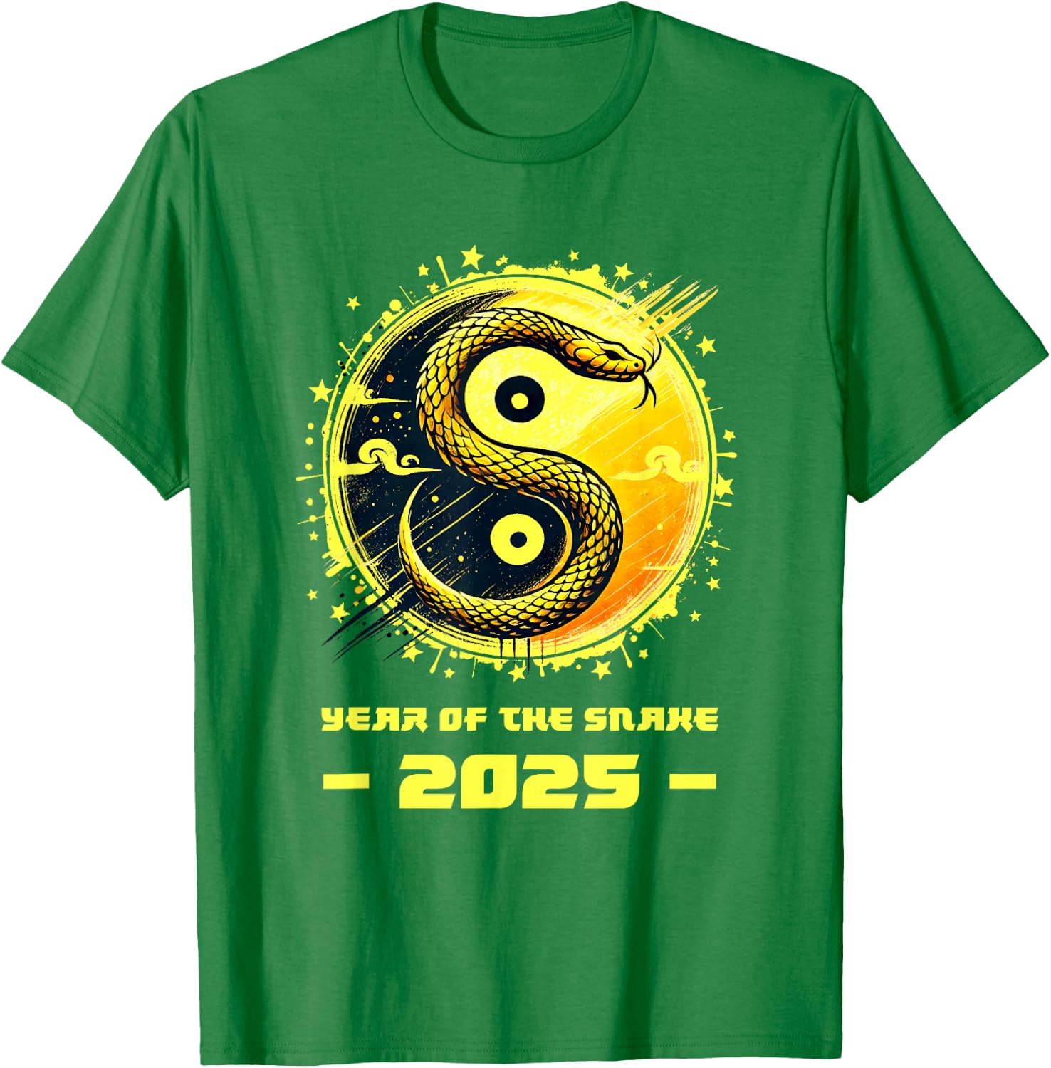 Year of Snake 2025 Chinese Zodiac Lunar New Year Zip T-Shirt - T-Shirt | Irish Green