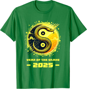Year of Snake 2025 Chinese Zodiac Lunar New Year Zip T-Shirt - T-Shirt | Irish Green