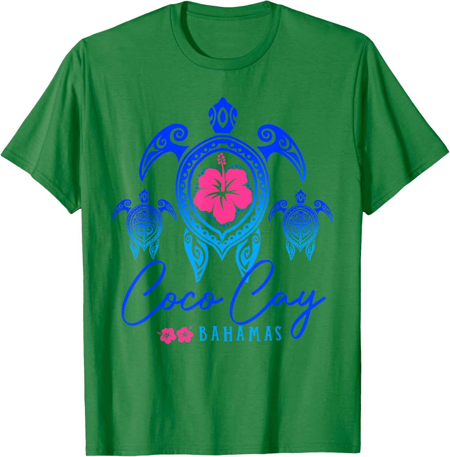 Coco Cay Bahamas Sea Turtle Bahamas Beach Vacation T-Shirt - T-Shirt | Irish Green