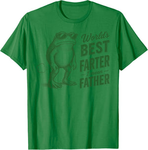 World's Best Farter I Mean Father Funny Frog Dad Fathers Day T-Shirt - T-Shirt | Irish Green