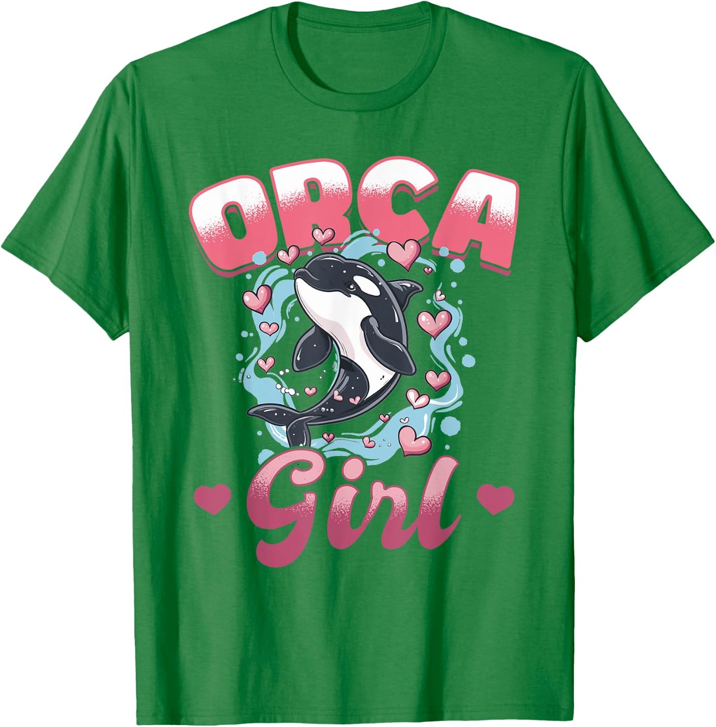 Funny Orca Animal Orca Girl T-Shirt - T-Shirt | Irish Green